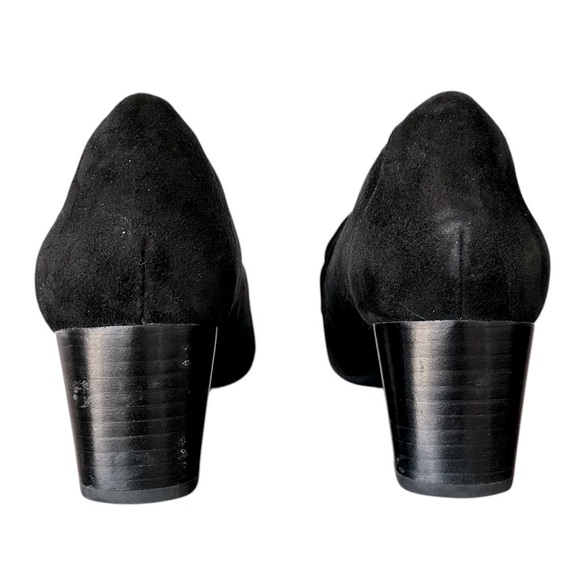 Clarks Women’s Un Cosmo Go Heeled Kiltie Loafer in Black Suede Leather Size 10 - Picture 5 of 9